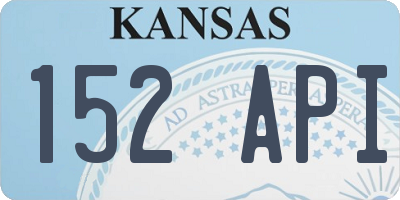 KS license plate 152API