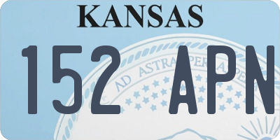KS license plate 152APN