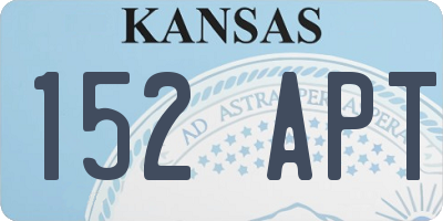 KS license plate 152APT