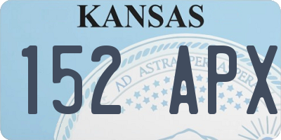 KS license plate 152APX