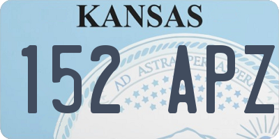 KS license plate 152APZ