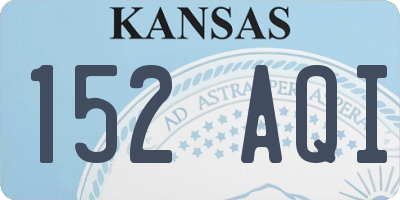 KS license plate 152AQI