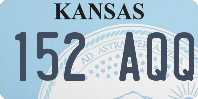 KS license plate 152AQQ