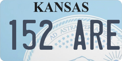 KS license plate 152ARE