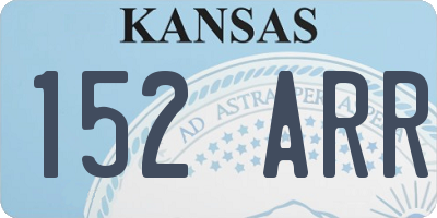 KS license plate 152ARR