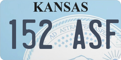 KS license plate 152ASF