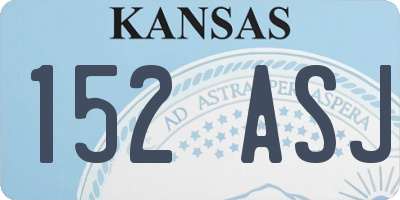 KS license plate 152ASJ