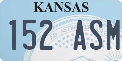 KS license plate 152ASM