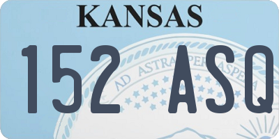KS license plate 152ASQ