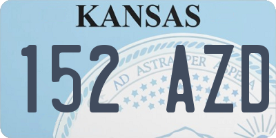 KS license plate 152AZD