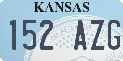 KS license plate 152AZG