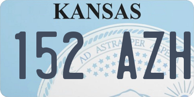 KS license plate 152AZH