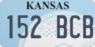 KS license plate 152BCB