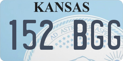 KS license plate 152BGG