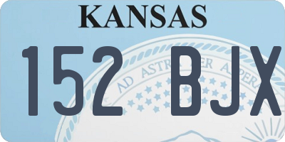 KS license plate 152BJX