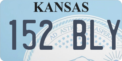 KS license plate 152BLY
