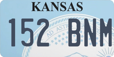 KS license plate 152BNM