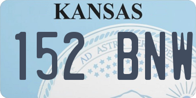 KS license plate 152BNW