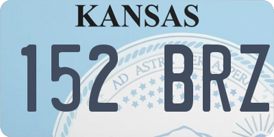 KS license plate 152BRZ