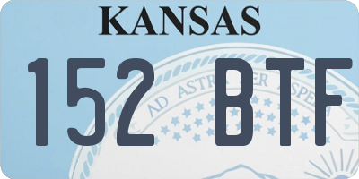 KS license plate 152BTF