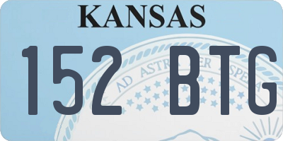 KS license plate 152BTG