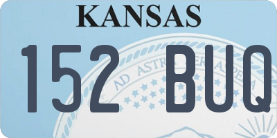 KS license plate 152BUQ