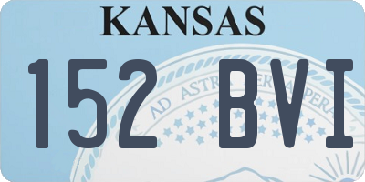 KS license plate 152BVI