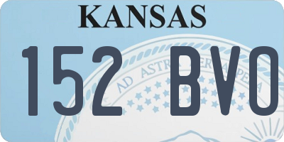 KS license plate 152BVO