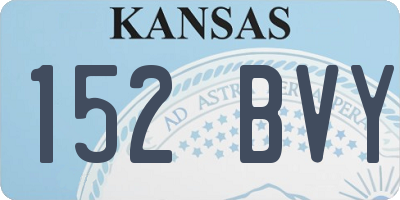 KS license plate 152BVY