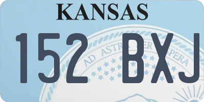KS license plate 152BXJ