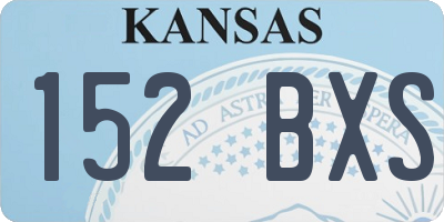 KS license plate 152BXS