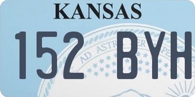 KS license plate 152BYH