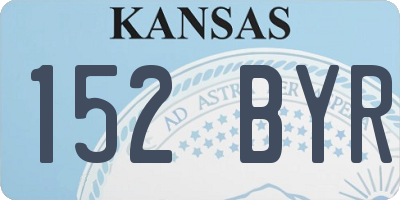 KS license plate 152BYR