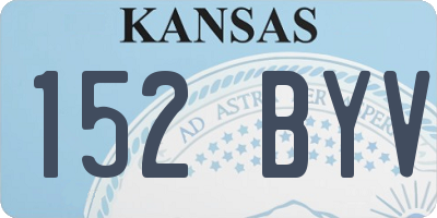 KS license plate 152BYV