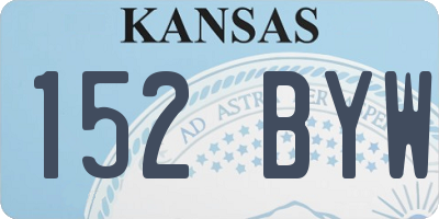 KS license plate 152BYW
