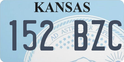 KS license plate 152BZC