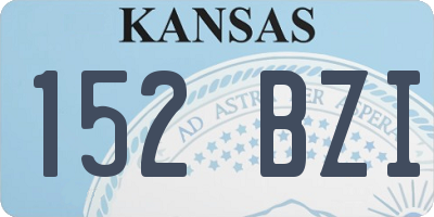 KS license plate 152BZI
