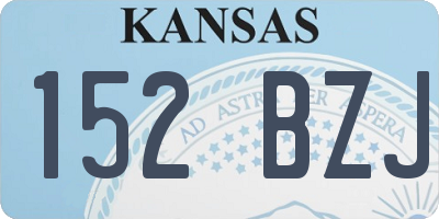KS license plate 152BZJ