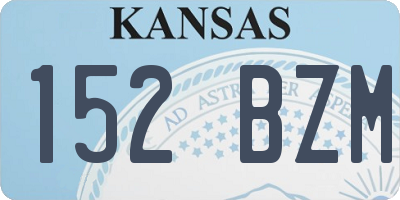 KS license plate 152BZM