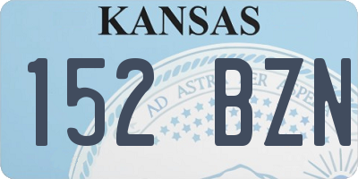 KS license plate 152BZN