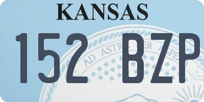 KS license plate 152BZP