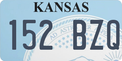 KS license plate 152BZQ