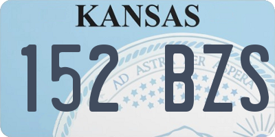 KS license plate 152BZS