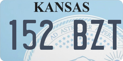 KS license plate 152BZT