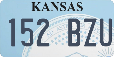 KS license plate 152BZU