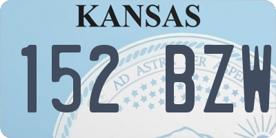 KS license plate 152BZW