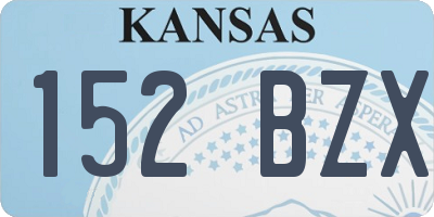 KS license plate 152BZX