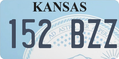 KS license plate 152BZZ