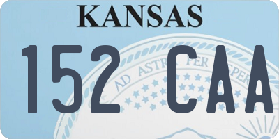 KS license plate 152CAA