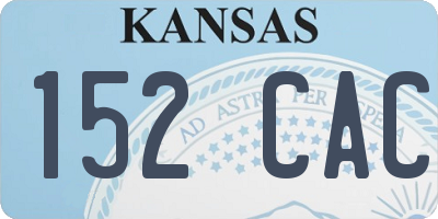 KS license plate 152CAC